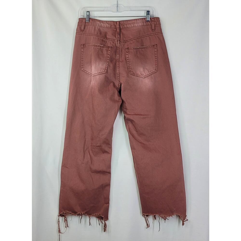 Rust VERVET Leslie 90s Vintage Flare Distressed High Rise Crop Jeans Size 29 - Picture 3 of 10